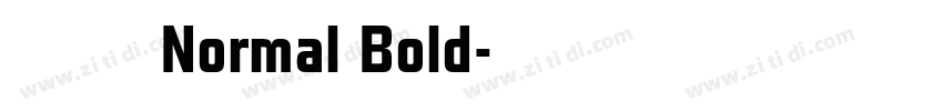 未來熒黑 Normal Bold字体转换